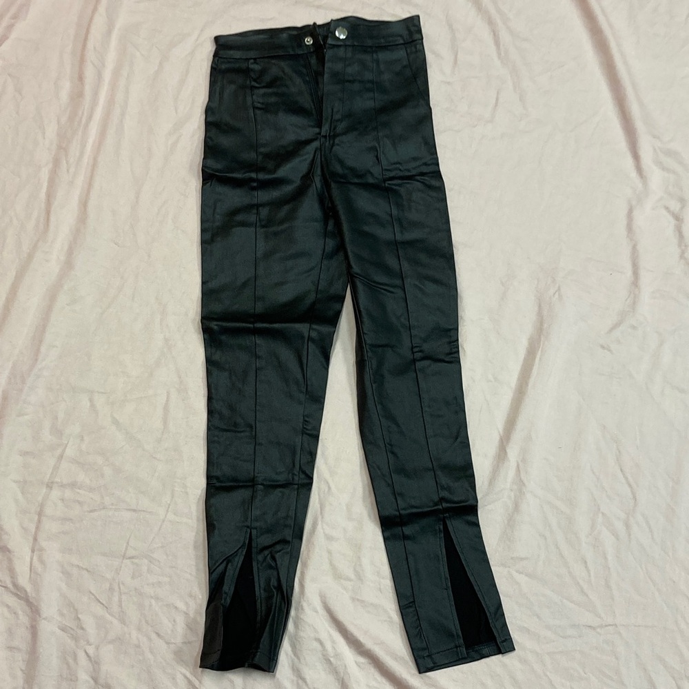 Princess Polly Elegant Black Leather Look Pants